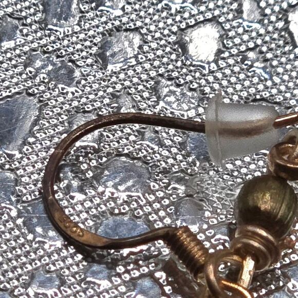 "5/$25" Handmade Pumpkin Jack-O-Lantern Copper Mismatched Earrings 925 Wires - Picture 5 of 6